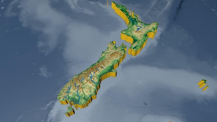 Ramani ya 3d new zealand