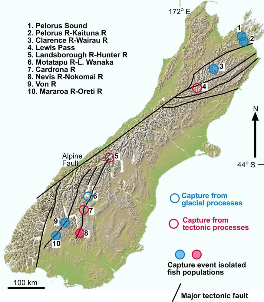 Ramani ya korongo mto new zealand