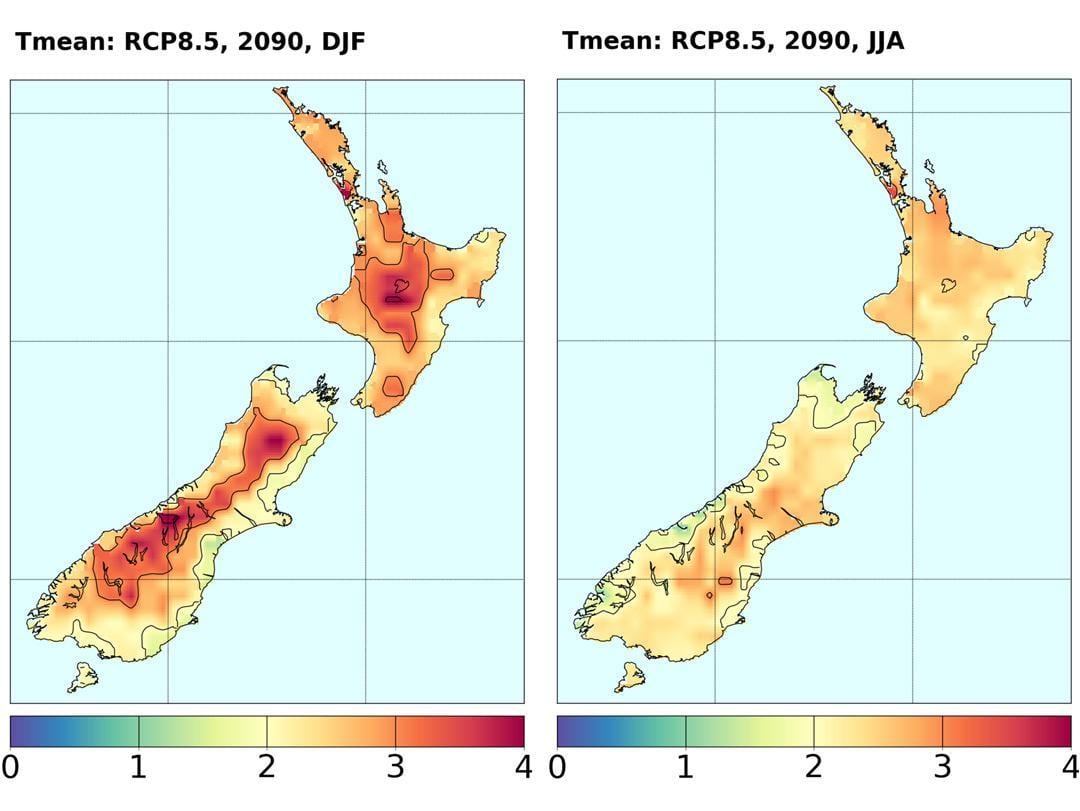Ramani ya new zealand joto