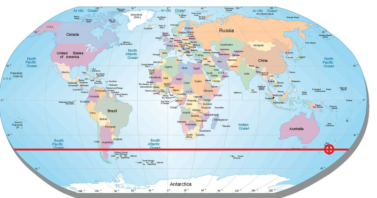 Ramani ya new zealand latitude