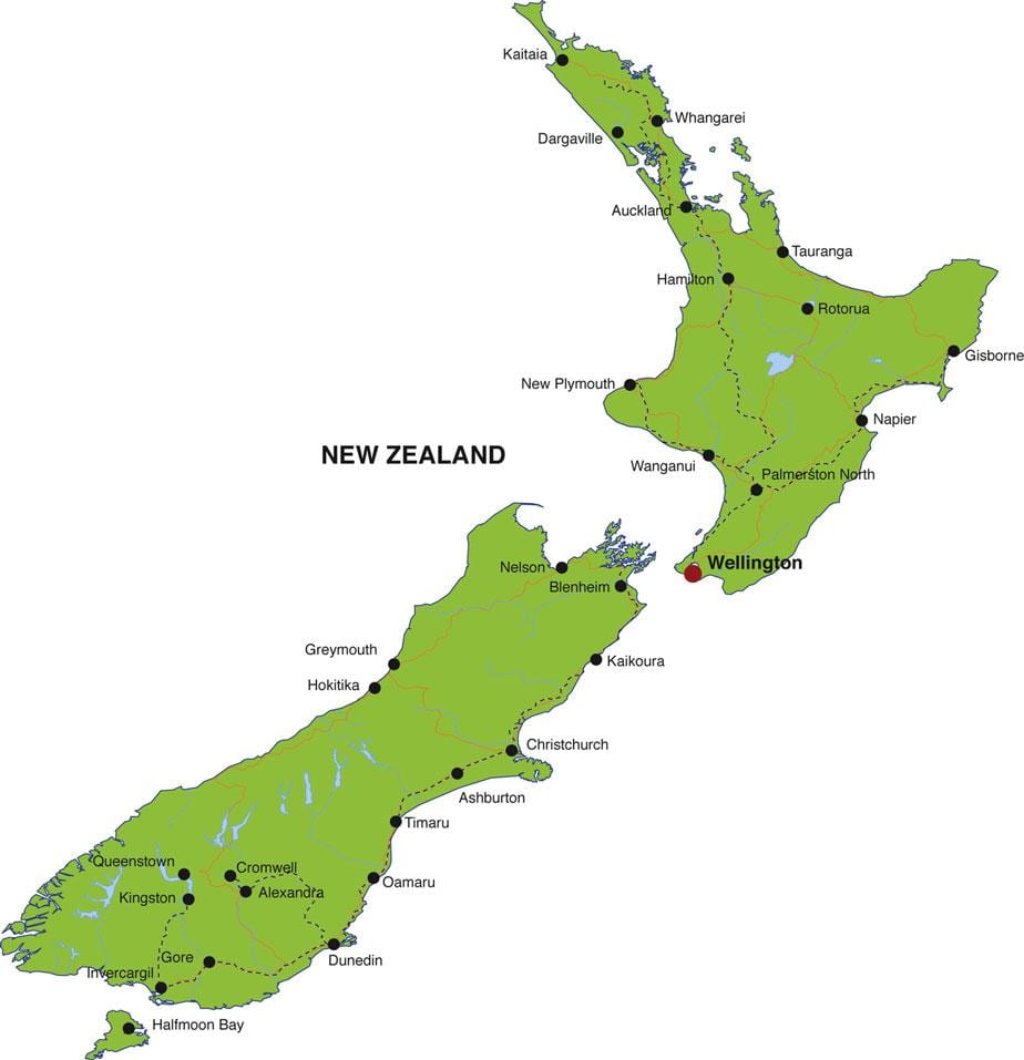 Ramani ya new zealand mataifa