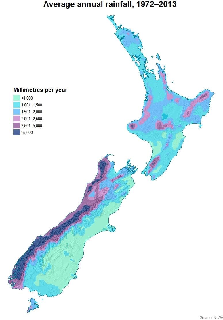 new zealand mvua ramani