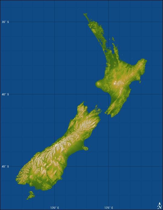 new zealand urefu ramani