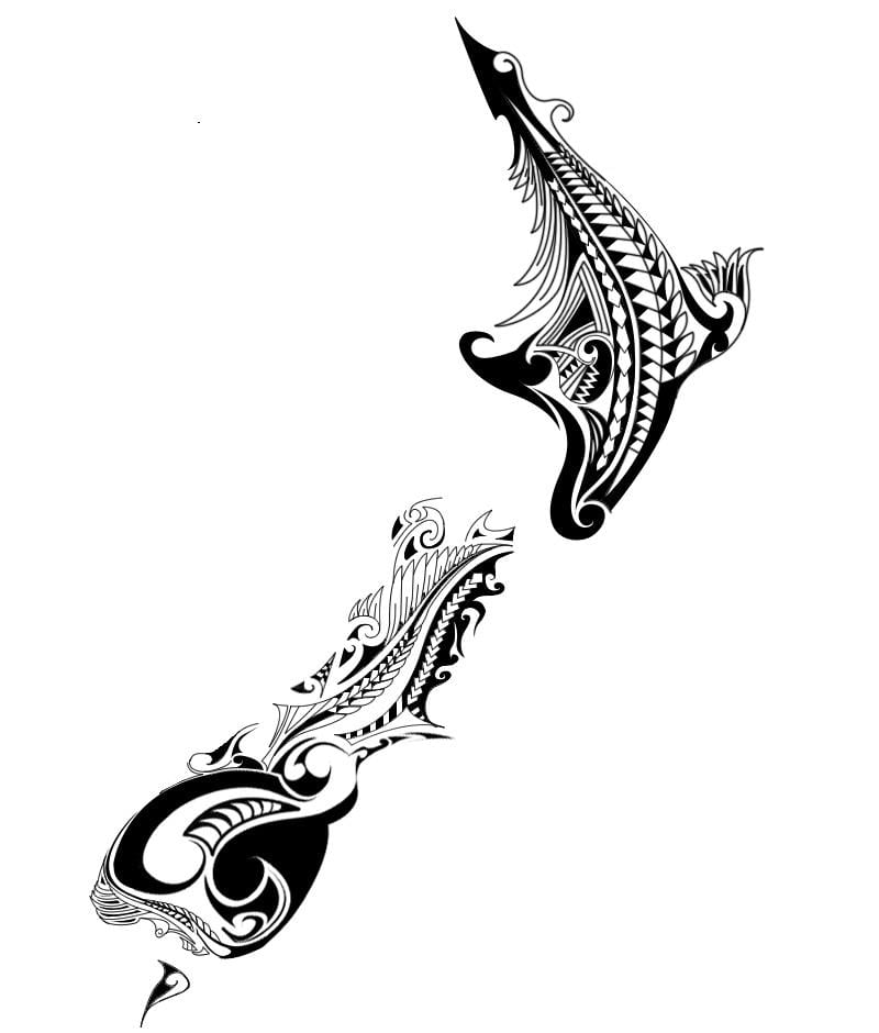 Ramani ya new zealand tattoo