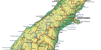 Ramani ya kusini mwa milima new zealand