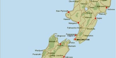 Ramani ya new zealand bandari