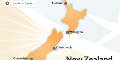 Ramani ya new zealand viwanja vya ndege